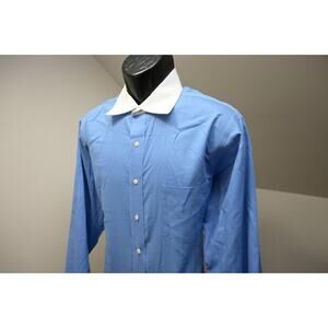 Donald Trump Dress Shirt Regular Fit Blue French Cuff Mens Size 16.5 34/35 Large